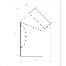 45° -os Fix fekete füstcső, tisztító nyílással
