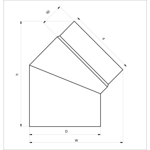 45° -os Fix fekete füstcső